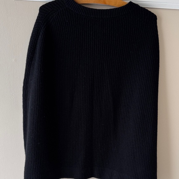 Classics Entier Black Ribbed Knit Shawl/Cardigan - Picture 5 of 12